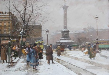 バスティーユ広場 ウジェーヌ ガリアン パリジャン Oil Paintings